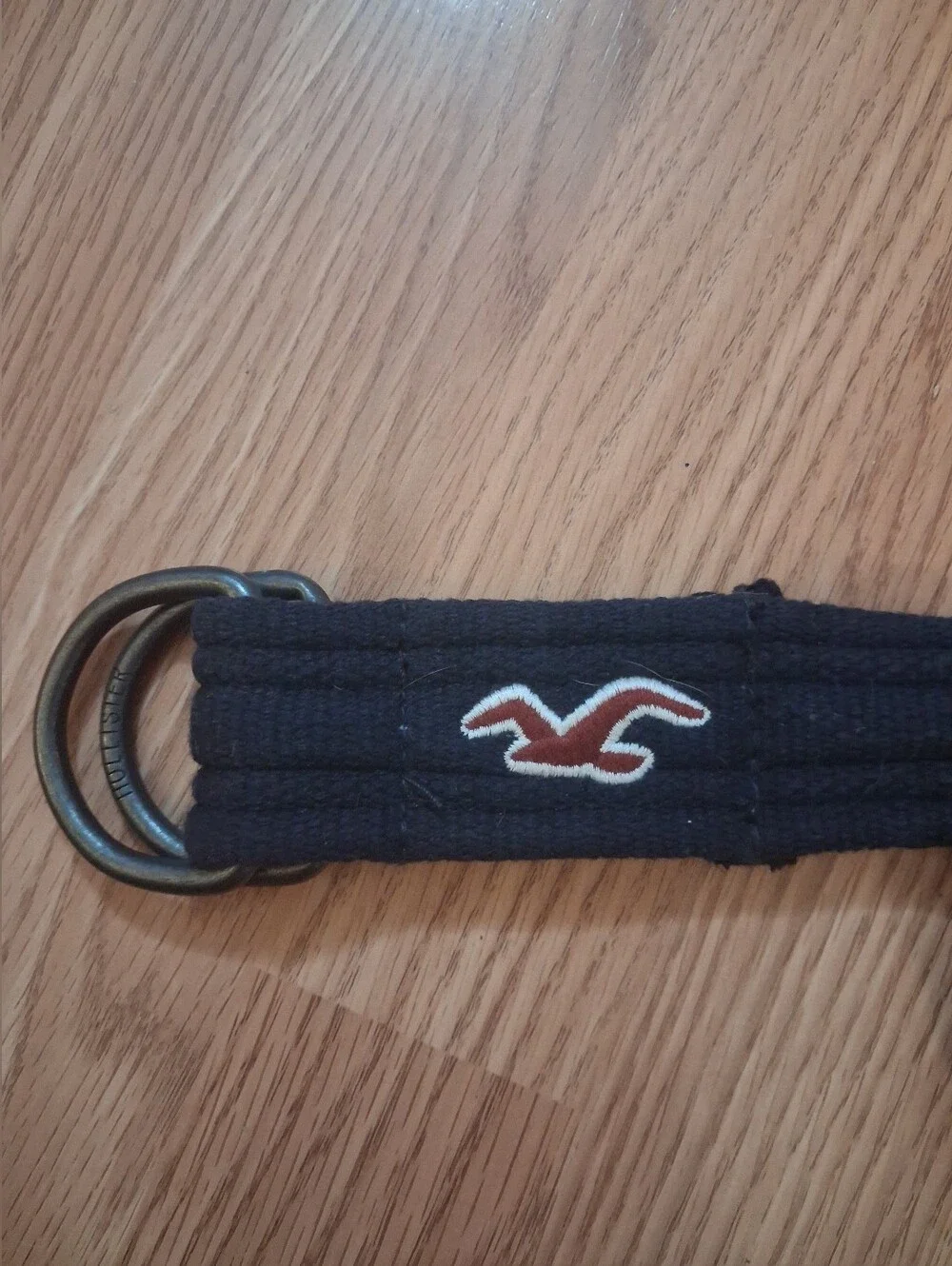 VINTAGE HOLLISTER D-Ring Fabric Belt. Mens. Navy Blue. Size 34